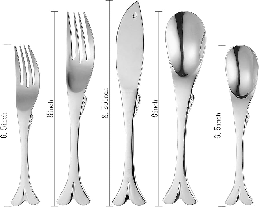 20-Piece Fish Shaped Flatware Set