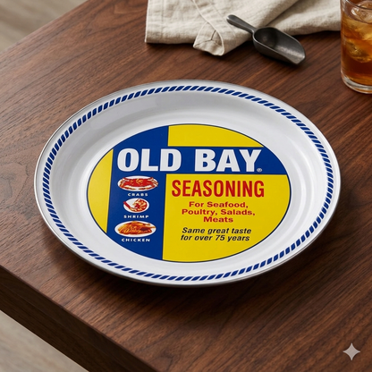 Enamelware Old Bay Serving Trays