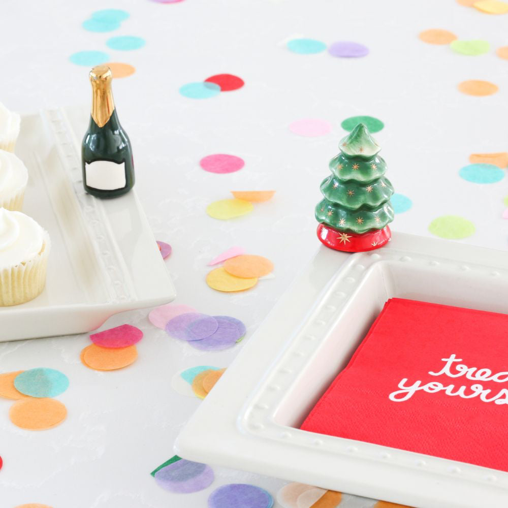 Christmas tree mini and champagne mini for napkin holder