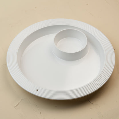 chip and dip platter is made of high-quality melamine
