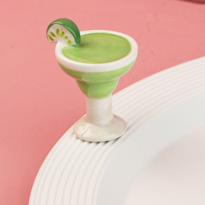 green margarita in a margarita glass mini