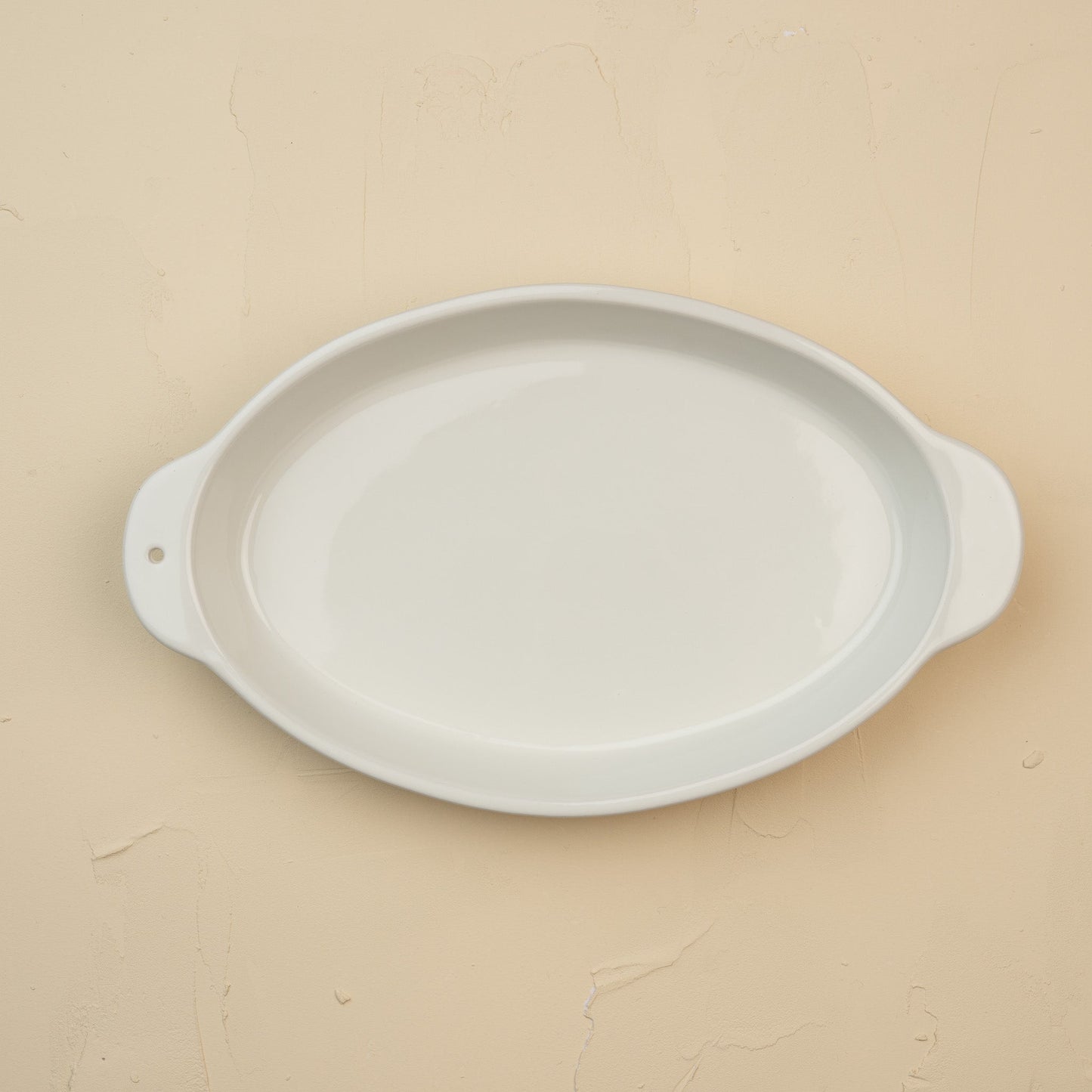ceramic oval baker pinstripes