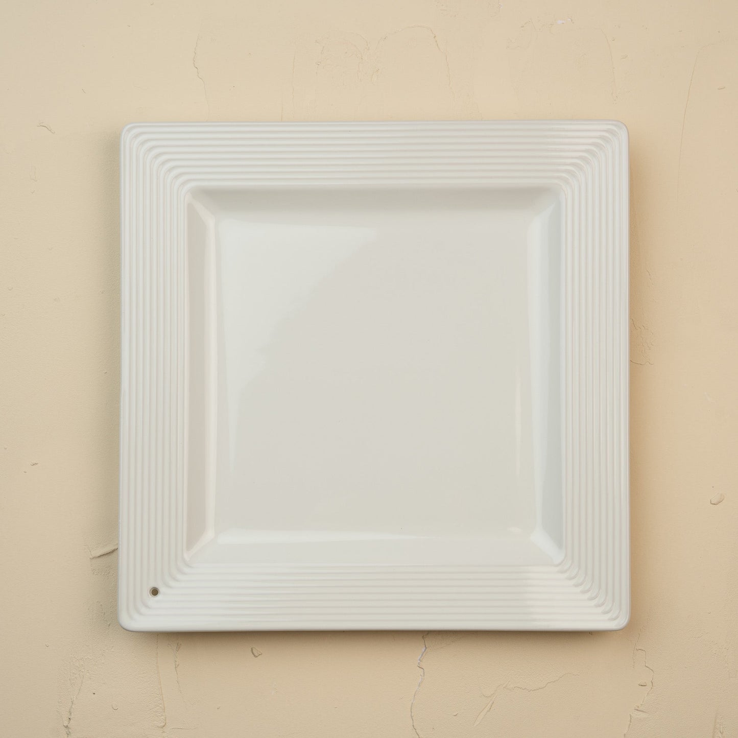 pinstripes square platter on a white background
